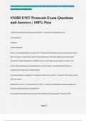 SNHD EMT Protocols Exam Questions and Answers &vert; 100&percnt; Pass