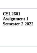 CSL2601 Assignment 1 Semester 2 2022