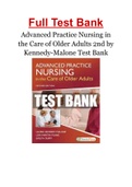 Advanced Practice Nursing in the Care of Older Adults 2nd by Kennedy-Malone Test Bank