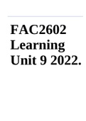 FAC2602 Learning Unit 9 2022