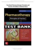 Test Bank for Pharmacotherapy Principles and Practice 5th Edition Chisholm Burns