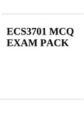 ECS3701 MCQ EXAM PACK