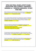 HPEX 300 FINAL EXAM LATEST EXAM &vert; QUESTIONS AND CORRECT ANSWERS &vert; GRADED A&plus; &vert; VERIFIED ANSWERS &vert; STUDY THIS ONE&excl;
