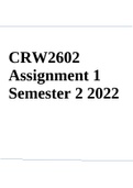 CRW2602 Assignment 1 Semester 2 2022