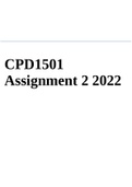 CPD1501 Assignment 2 2022