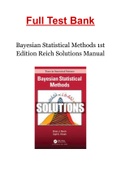 Bayesian Statistical Methods 1st Edition Reich Solutions Manual