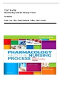 TEST BANK FOR PHARMACOLOGY AND THE NURSING PROCESS 9TH EDITION BY LILLEY