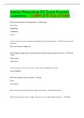 Adobe Photoshop CC Exam Practice Questions &ndash; COMPLETE SOLUTIONS