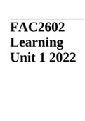FAC2602 Learning Unit 1 2022