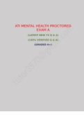 ATI MENTAL HEALTH PROCTORED EXAM A (LATEST NEW 73 Q & A) (100% VERIFIED Q & A)
