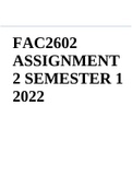 FAC2602 ASSIGNMENT 2 SEMESTER 1 2022