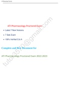 ATI Pharmacology Proctored Exam (Latest 7 New Versions) (100% Verified Q & A) (New)