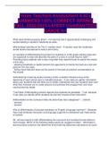 Texas Teachers Assessment 4 ALL ANSWERS 100&percnt; CORRECT SPRING FALL-2022&sol;2023 LATEST GUARANTEED GRADE A&plus;