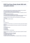 EVR Final Exam Study Guide 2022 with complete solution