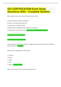 OCI CERTIFICATION Exam Study Questions 2022 &ndash; Complete Solution