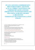 RN ATI CAPSTONE COMPREHENSIVE  PROCTORED FORM C 2024 WITH  ACTUAL CORRECT QUESTIONS AND  VERIFIED DETAILED ANSWERS  &vert;FREQUENTLY TESTED QUESTIONS AND  SOLUTIONS &vert;ALREADY GRADED  A&plus;&vert;BRAND NEW  VERSION&excl;&excl;&vert;GUARANTEED PASS &vert;LATEST  UPDATE