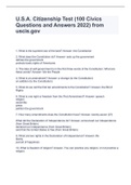 U&period;S&period;A&period; Citizenship Test &lpar;100 Civics Questions and Answers 2022&rpar; from uscis&period;gov