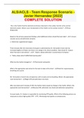 ALS/ACLS - Team Response Scenario - Javier Hernandez [2022] COMPLETE SOLUTION