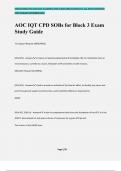 AOC IQT CPD SOBs for Block 3 Exam Study Guide