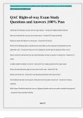 QAC Right-of-way Exam Study Questions and Answers &vert;100&percnt; Pass