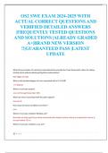OS2 SWE EXAM 2024-2025 WITH  ACTUAL CORRECT QUESTIONS AND  VERIFIED DETAILED ANSWERS  &vert;FREQUENTLY TESTED QUESTIONS  AND SOLUTIONS &vert;ALREADY GRADED  A&plus;&vert;BRAND NEW VERSION  &excl;&excl;&vert;GUARANTEED PASS &vert;LATEST  UPDATE