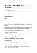 NURS 2003 Final Exam TRENT UNIVERSITY questions and answers&period;