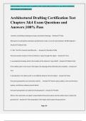 Architectural Drafting Certification Test Chapters 3&4 Exam Questions and Answers &vert;100&percnt; Pass