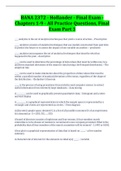 BANA 2372 - Hollander - Final Exam - Chapters 1-9 - All Practice Questions&comma; Final Exam Part 3&period; DOWNLOAD