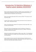 Introduction To Statistics Milestone 1 Sophia Latest Updates 2024&sol;2025