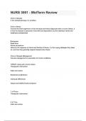NURS 3001 - MidTerm Review Questions and answers