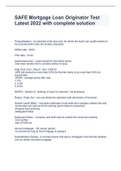 SAFE Mortgage Loan Originator Test Latest 2022 with complete solution