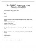 Test 2 HEENT Assessment Latest Updates 2024&sol;2025