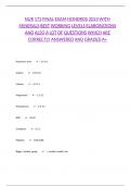 NUR 172 FINAL EXAM HONDROS 2024 WITH MINERALS BEST WORKING LEVELS ELABORATION