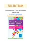 Clinical Reasoning Cases in Nursing 7th Edition Harding Snyder Test Bank