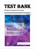 Test Bank For Lewis's Medical-Surgical Nursing&comma; 12th Edition by Mariann M&period; Harding&comma; Jeffrey Kwong&comma; Debra Hagler Chapter 1-69 NEW UPDATE