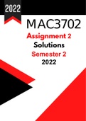MAC3702 Assignment 2 (SOLUTIONS) semester 2 (2022) 