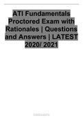 ATI Fundamentals Proctored Exam with Rationales | Questions and Answers | LATEST 2020/ 2021