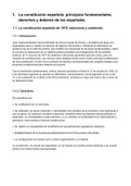Tema 1 parte general: La constitución española: principios fundamentales, derechos y deberes de los españoles.