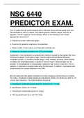 NSG 6440 / NSG6440 PREDICTOR EXAM. TEST BANK . QUESTIONS WITH WELL EXPLAINED ANSWERS. 