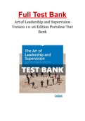 Art of Leadership and Supervision Version 1 0 1st Edition Portolese Test Bank