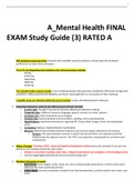                    CHAMBERLAIN    A_Mental Health FINAL EXAM Study Guide (3) RATED A
