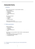 Samenvatting Verpleegkundige Methodiek en Vaardigheden (Parameters)