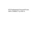 ATI Fundamentals Proctored Exam. 100% CORRECT Q AND A.