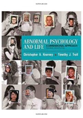 Abnormal Psychology and Life 3rd Edition Kearney Test Bank