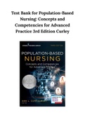 Test Bank for Population-Based Nursing: Concepts and Competencies for Advanced Practice 3rd Edition Curley