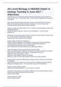 AS Level Biology A H020&sol;02 Depth in biology Tuesday 6 June 2017 - Afternoon