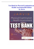 Test Bank Physical Examination And Health Assessment 8th Edition Jarvis&period;