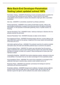 Meta Back-End Developer-Penetration Testing Latest updated solved 100&percnt;