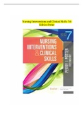TEST BANK FOR Nursing_Interventions_and_Clinical_Skills_7th_Edition_Potter>>ALL Chapters covered