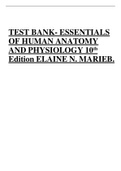 Marieb-Essentials of Human Anatomy Physiology 10th Edition Marieb - Test Bank